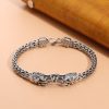 Dragon Bracelet Vintage Hand Woven Silver Bracelet