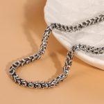 Dragon Scale Silver Necklace Double Dragon Head Chain