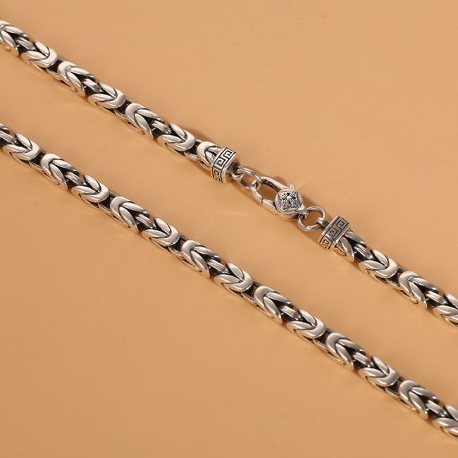 Handmade Thai Silver Necklace For Men