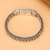 Lucky Charm Bracelet Vintage Buddhist silver bracelet for men