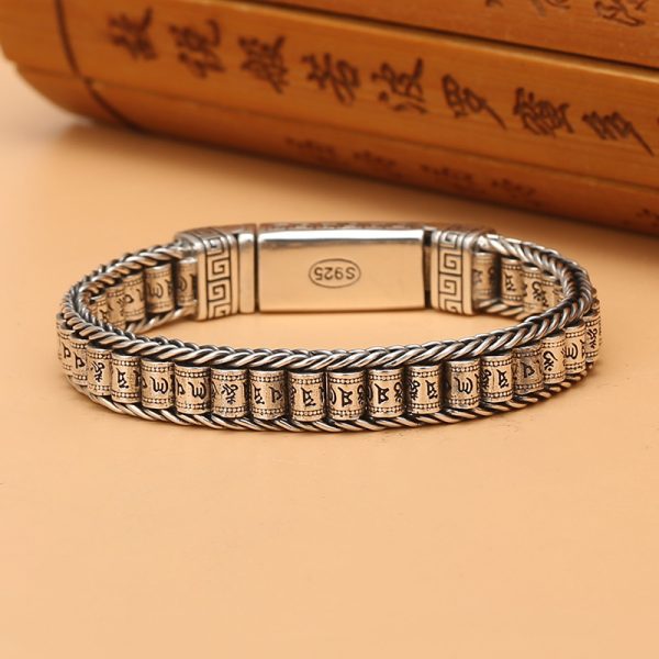 925 Silver Buddha Bracelet Lucky Charm Bracelet - Image 5