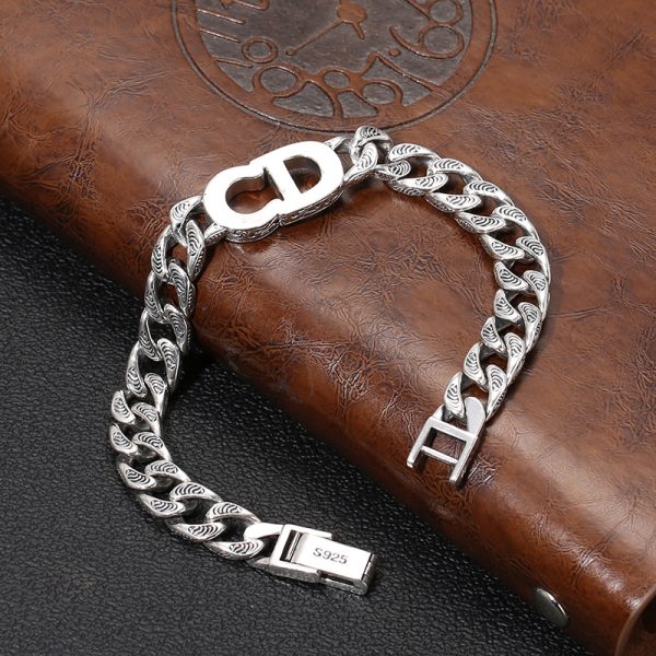 Thai Sterling Silver Rattan Cuban Bracelet CD Icon Bracelet - Image 3