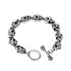 Skull Bracelet Sterling Silver Punk Bracelet