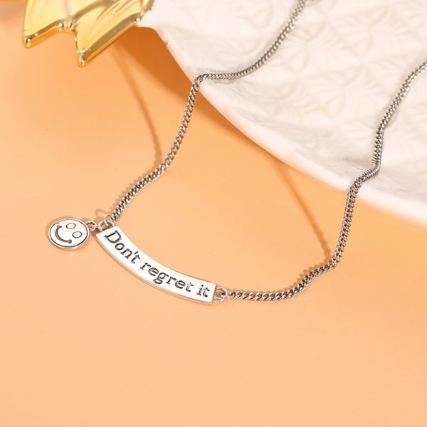 Smile Face Pendant Customized Silver Necklace - Image 5