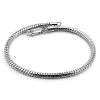 Sterling Silver Round Snake Chain Bracelet for Women