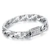 Vintage Carved Cuban Sterling Silver Bracelet for Men