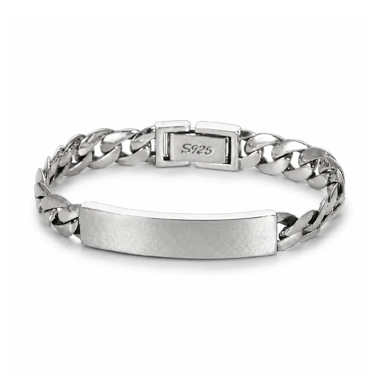 Vintage Polishing Thai Silver Cuban Bracelet