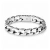 Vintage Silver Grass Pattern Cuban Bracelet