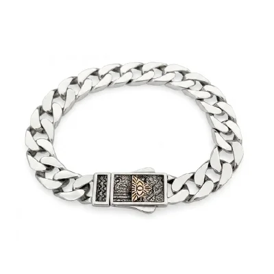 Vintage Sterling Silver Cuban Bracelet