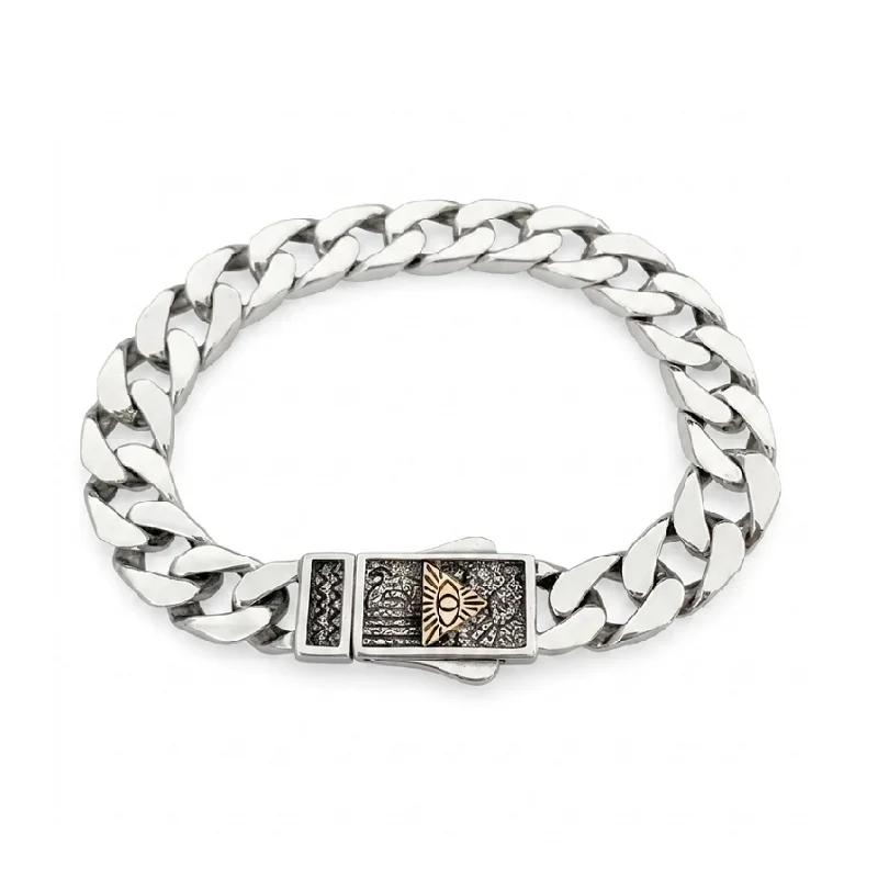 Vintage Sterling Silver Cuban Bracelet