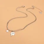Collier vintage en argent thaïlandais avec chaîne de clavicule