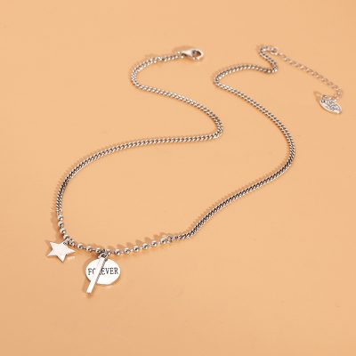 Vintage Thai Silver Necklace Clavicle Chain