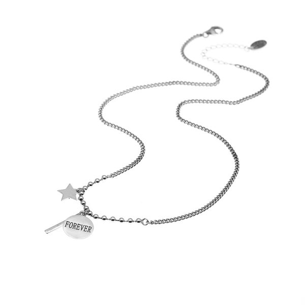 Vintage Thai Silver Necklace Clavicle Chain
