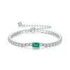 Zirconia Classic Sterling Silver Tennis Bracelet For Women