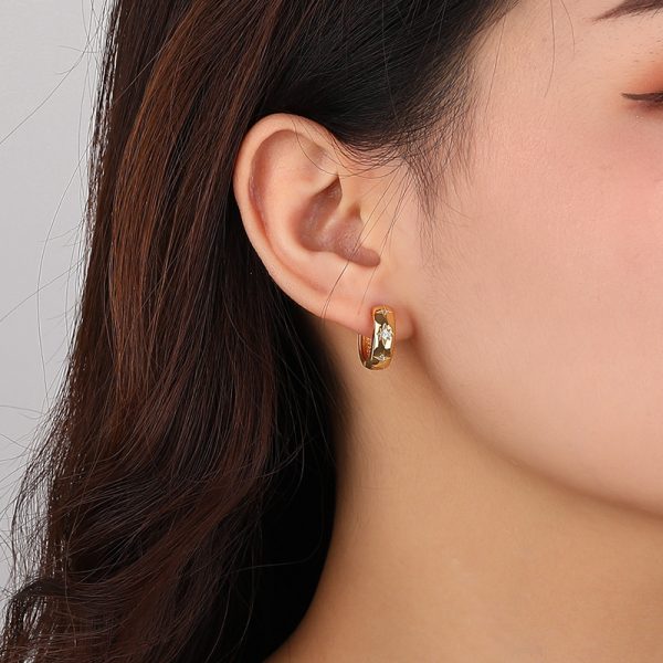 925 Sterling Silver Hoop Earrings With Zirconia - Image 2