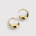 Pendientes grandes de plata de ley 925
