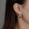 picture of 925 sterling silver hoop earrings large
