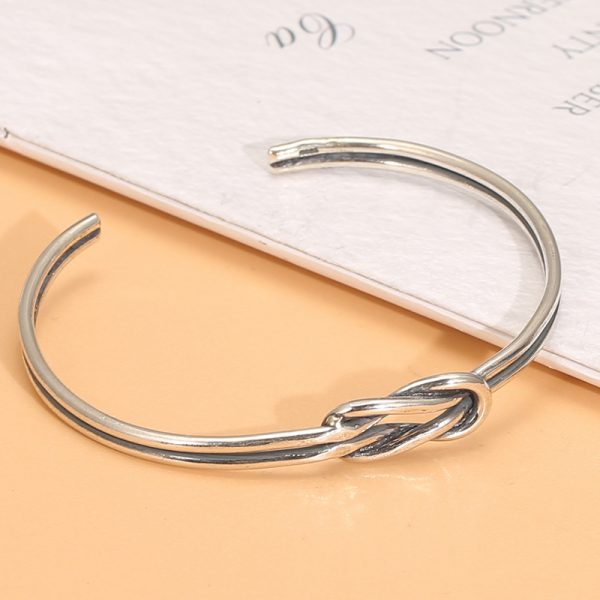 sterling silver bangle bracelets with Hand-made Braid