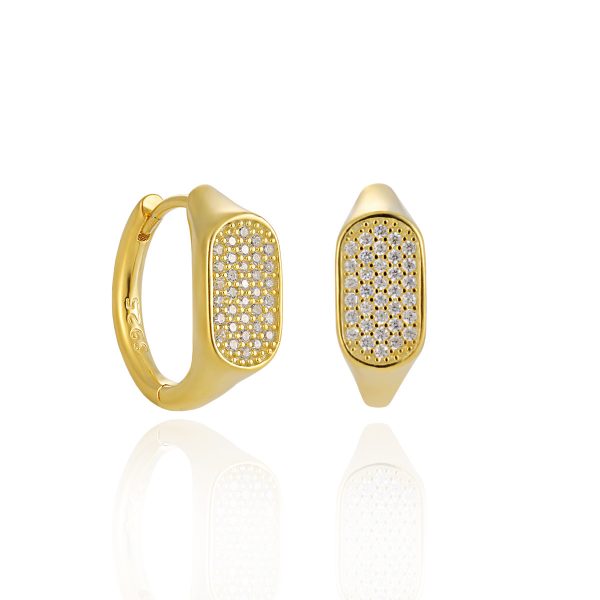 Genuine 925 Sterling Silver Gypsophila Hoop Earrings