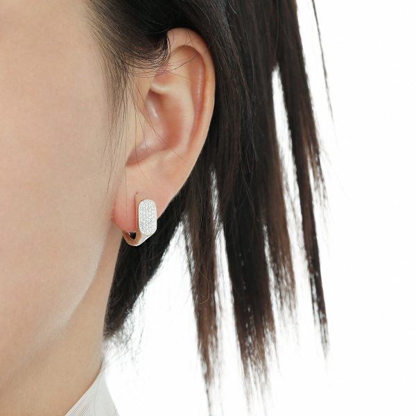 Genuine 925 Sterling Silver Gypsophila Hoop Earrings - Image 3