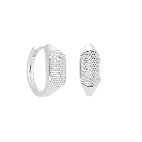 Genuine 925 Sterling Silver Gypsophila Hoop Earrings - Image 4