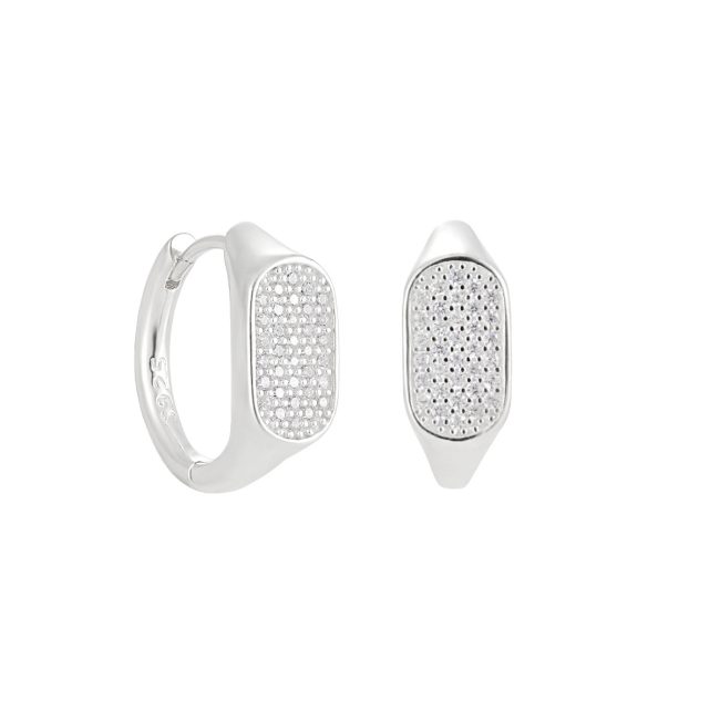 Genuine 925 Sterling Silver Gypsophila Hoop Earrings - Image 4