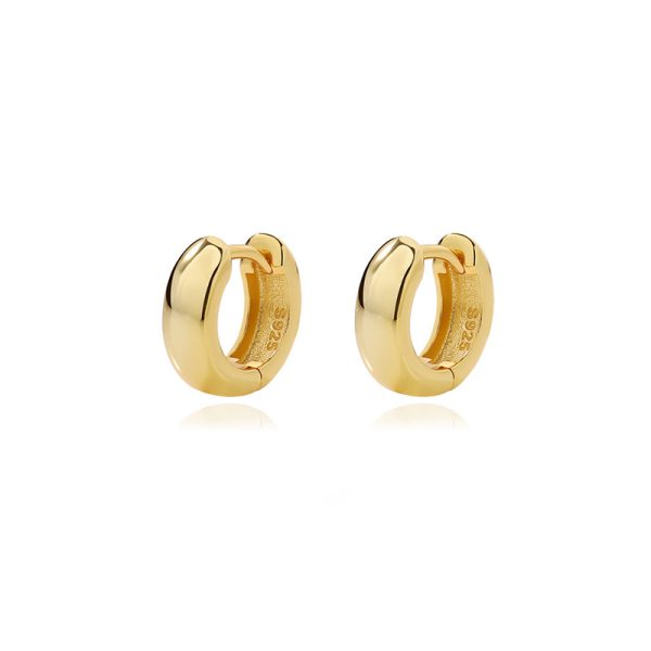 925 Sterling Silver Huggie Hoop Earrings - Image 5