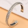 Vintage sterling silver bangle bracelet, this is left view of the cuban sterling silver bangle.