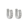 Gold Plated Sterling Silver Hoop Earring diamonds