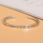 Pulsera abierta para pareja en plata de ley S925