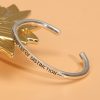 sterling silver bangle bracelet, open cuff bangle, inner diameter 5.6 cm, weight approx. 24 g