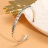 sterling silver bangle charm bracelet, this is a left view of sterling silver bangle