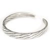 Sterling silver cuff bracelet wide, bangle width 8 mm, weight approx. 44.45 g