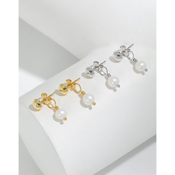 Freshwater Pearl Sterling Silver Stud Earring