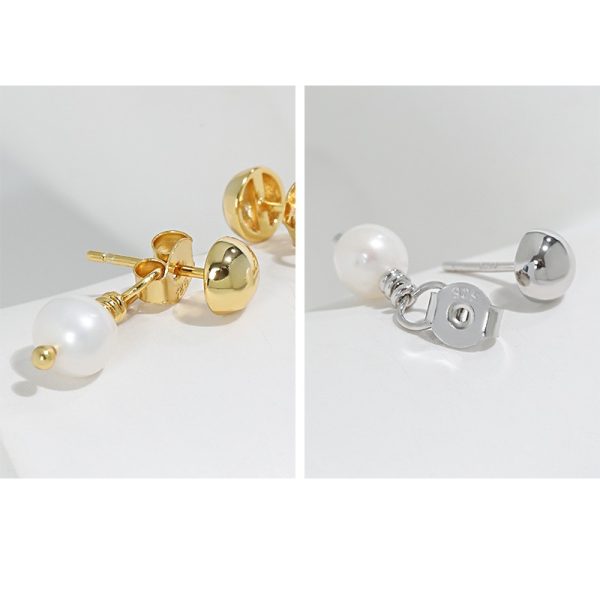 Freshwater Pearl Sterling Silver Stud Earring