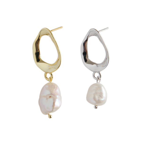 Sterling Silver Pearl Drop Earrings For Women