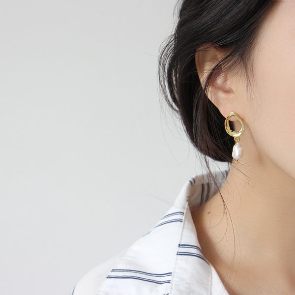 Sterling Silver Pearl Drop Earrings For Women