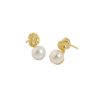 Sterling Silver Pearl Stud Earrings for Women