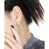 Teardrop Pearl Sterling Silver Stud Earrings For Women