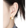 Teardrop Pearl Sterling Silver Stud Earrings For Women