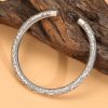 sterling silver cuff bracelet womens, inner diameter: 5.8cm, Weight about 34.77g