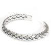 sterling silver cuff bracelet, 9mm width, 3mm thickness
