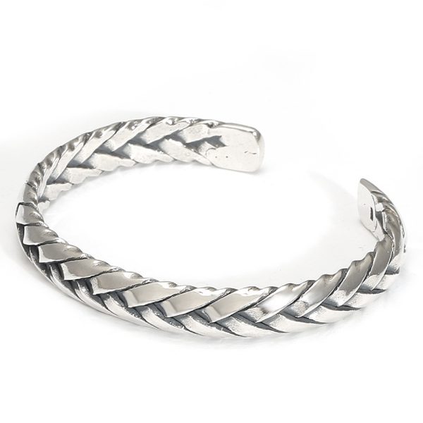 sterling silver cuff bracelet, 9mm width, 3mm thickness
