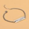 Curb Chain 925 Sterling Silver Bracelet for women, Can be customized into couple bracelets, made of 925 sterling silver, weight about 8.43g