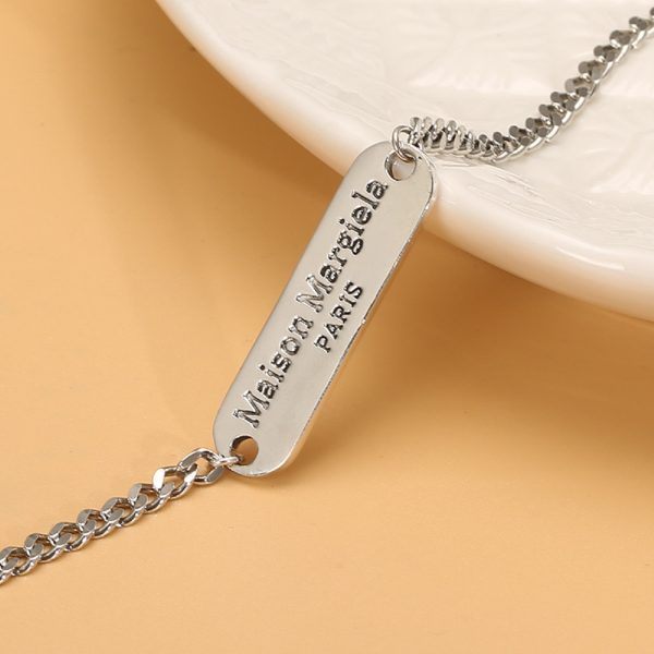 Curb Chain 925 Sterling Silver Couple Bracelet for women or men, Bracelet solid silver block engraved text