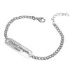 925 Sterling Silver Curb Chain Couple Bracelet,