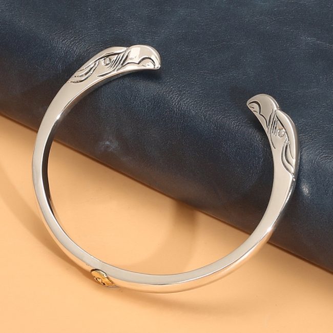 sterling silver charm bracelet vintage, bracelet width: 6mm, thickness: 4mm