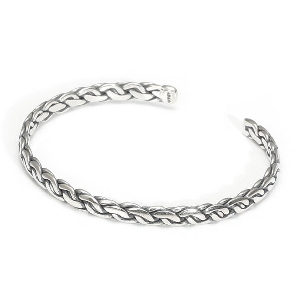 Sterling silver bracelet handmade, inner diameter about 60mm