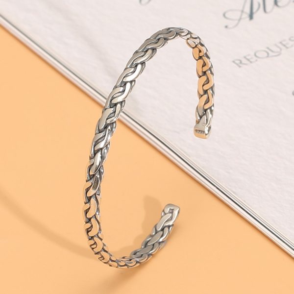 Sterling silver bracelet handmade, hand woven with use sterling silver wire
