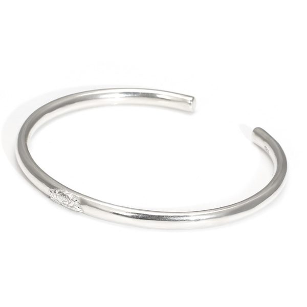 925 sterling silver bangle bracelet, minimalist design, weight about 22.8g